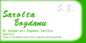 sarolta bogdanu business card